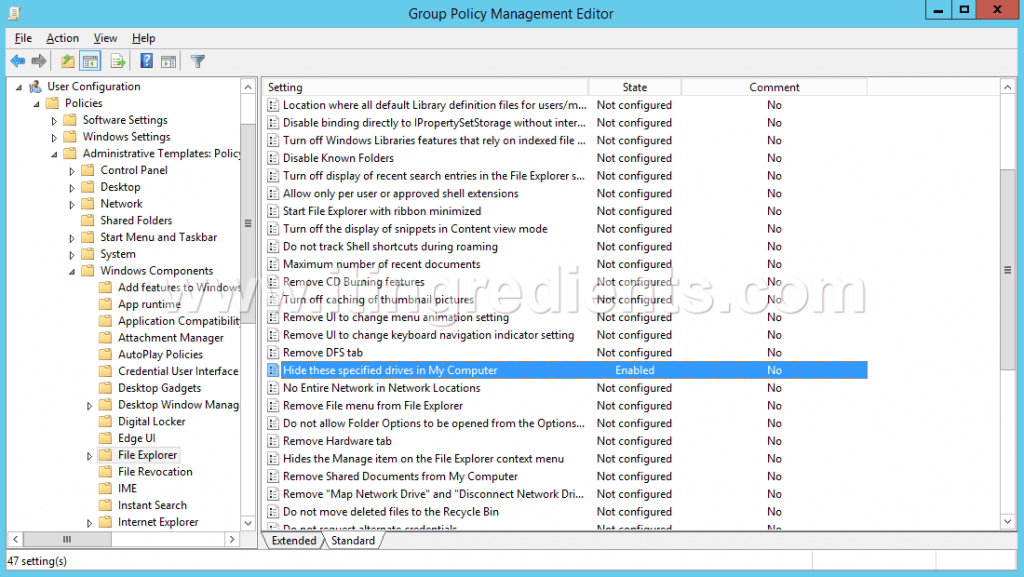 How To Hide Drives Using Group Policy In Windows Server R