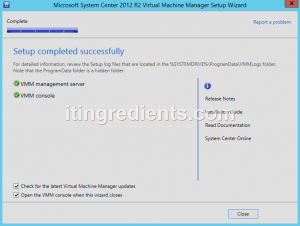 Install SCVMM 2012 R2 on Windows Server 2012 R2- (8)