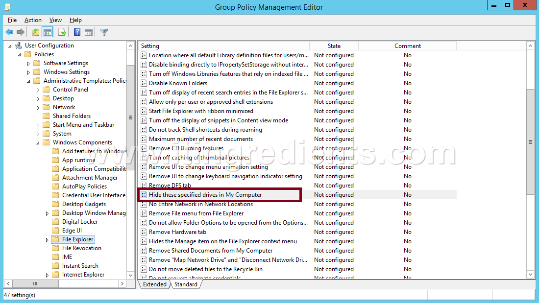 How to Hide Drives using Group Policy in Windows Server 2012 R2 (7)