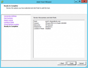 Add VMWare ESXi Host to vCenter Server (1)