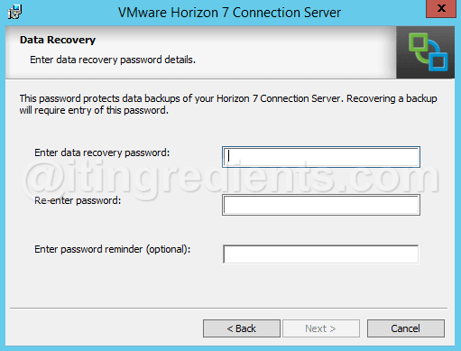 install VMWare View Horizon 7 Connection Server