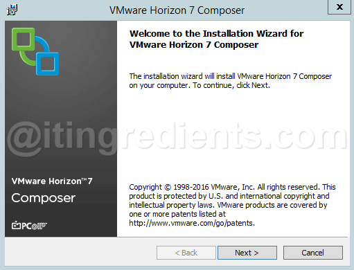 install vmware horizon 7 composer