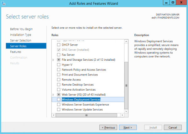 How to install and Configure WDS i.e. Windows Deployment Services 2012