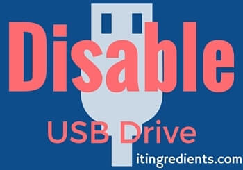 Disable USB Drive-removable disk- USB ports