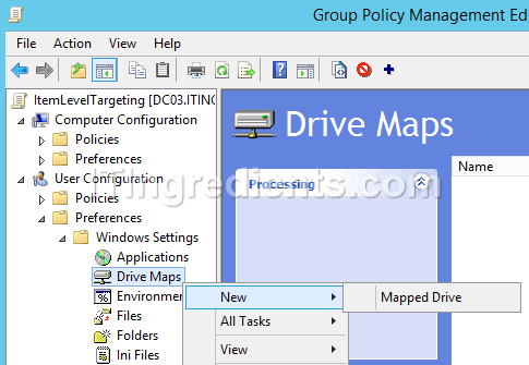 Map Drive Using Item Level Targeting GPO 7 