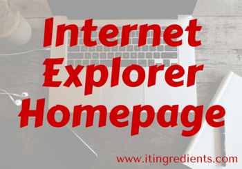 How to set Internet Explorer homepage GPO