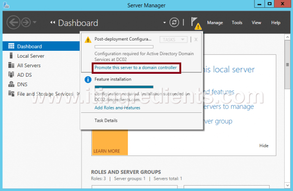 How to create Child Domain on Windows Server 2012 R2