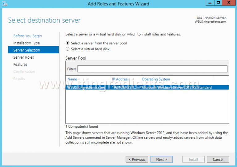Install WSUS on Server 2012 R2 - Windows Server Update Services