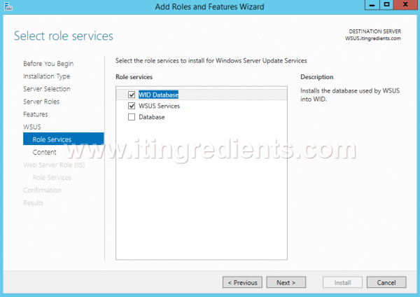 Install WSUS on Server 2012 R2 - Windows Server Update Services