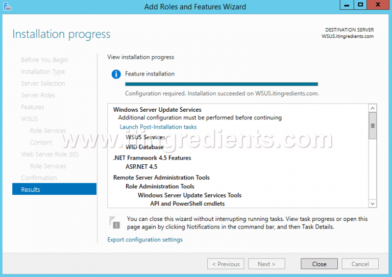 Install WSUS on Server 2012 R2 - Windows Server Update Services