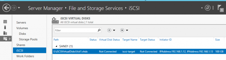 Iscsi windows server 2012 r2 настройка