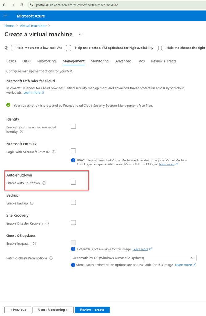 Create Azure Virtual Machine using Azure Portal