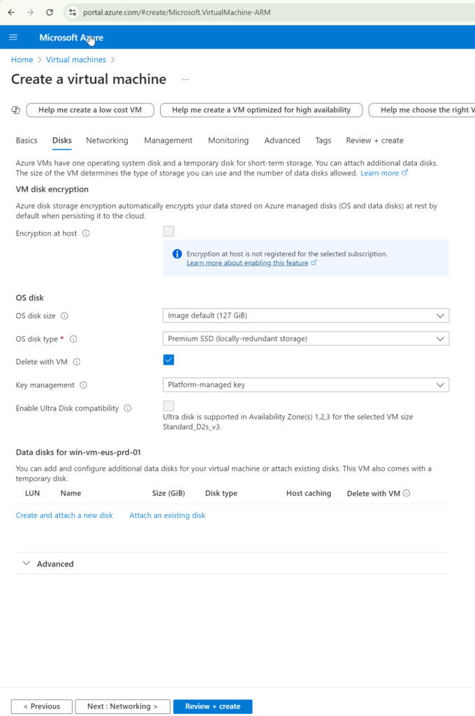 Create Azure Virtual Machine using Azure Portal