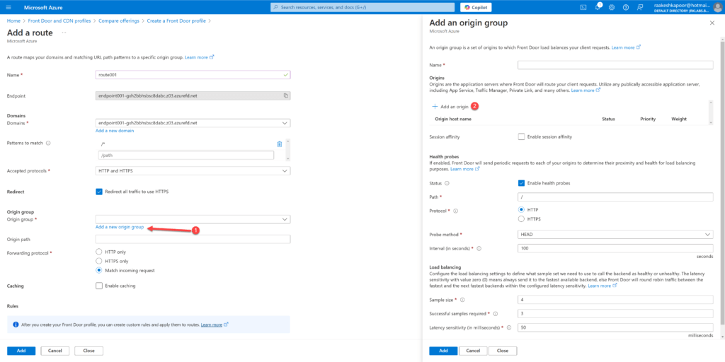 Steps to Configure Azure Front Door