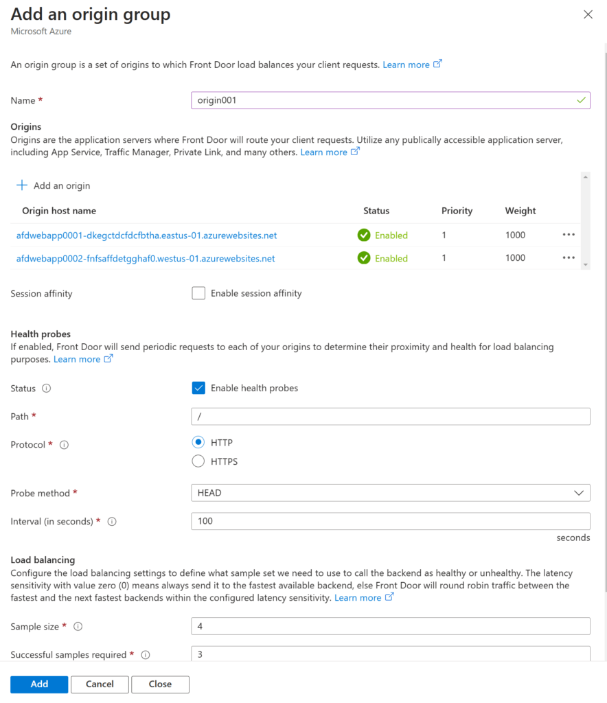 Steps to Configure Azure Front Door